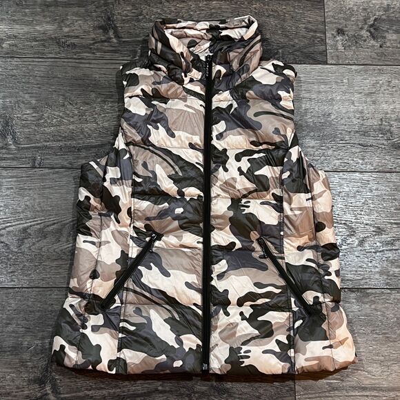 My Anorak Camo Nylon Down Puffer Vest Super Soft Women's Size Large - Picture 1 of 7